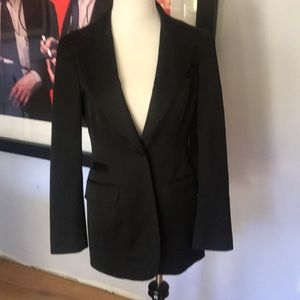 Beautiful Satin Fitted Black Blazer